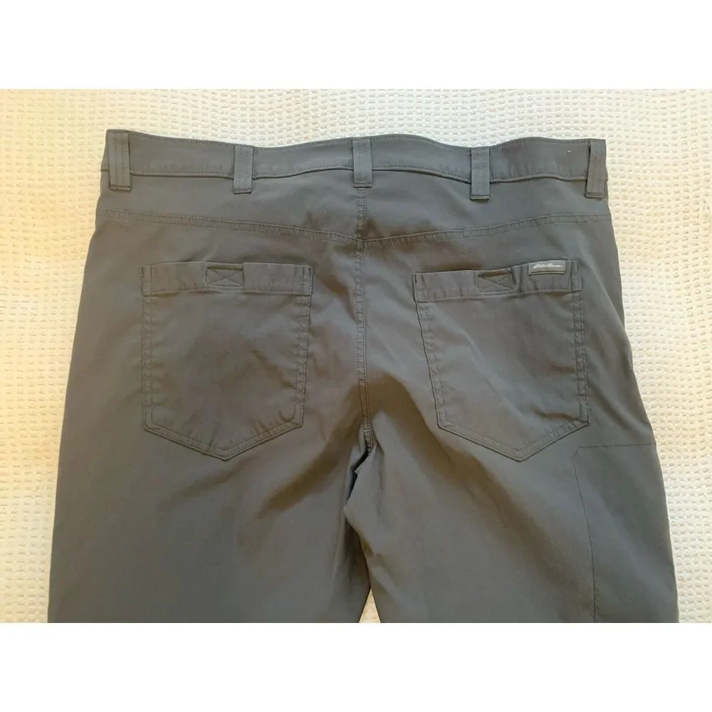 Eddie Bauer Tech Pants Mens 40x30 Grey‎ (actual 39X30) Stretch Hiking Outdoors